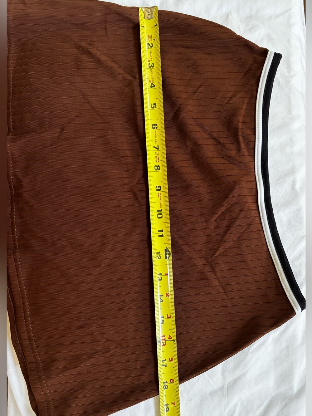 Vintage Two-Piece Honors Ribbed Tank & Skirt Set in Black and Brown - Picture 5 of 6